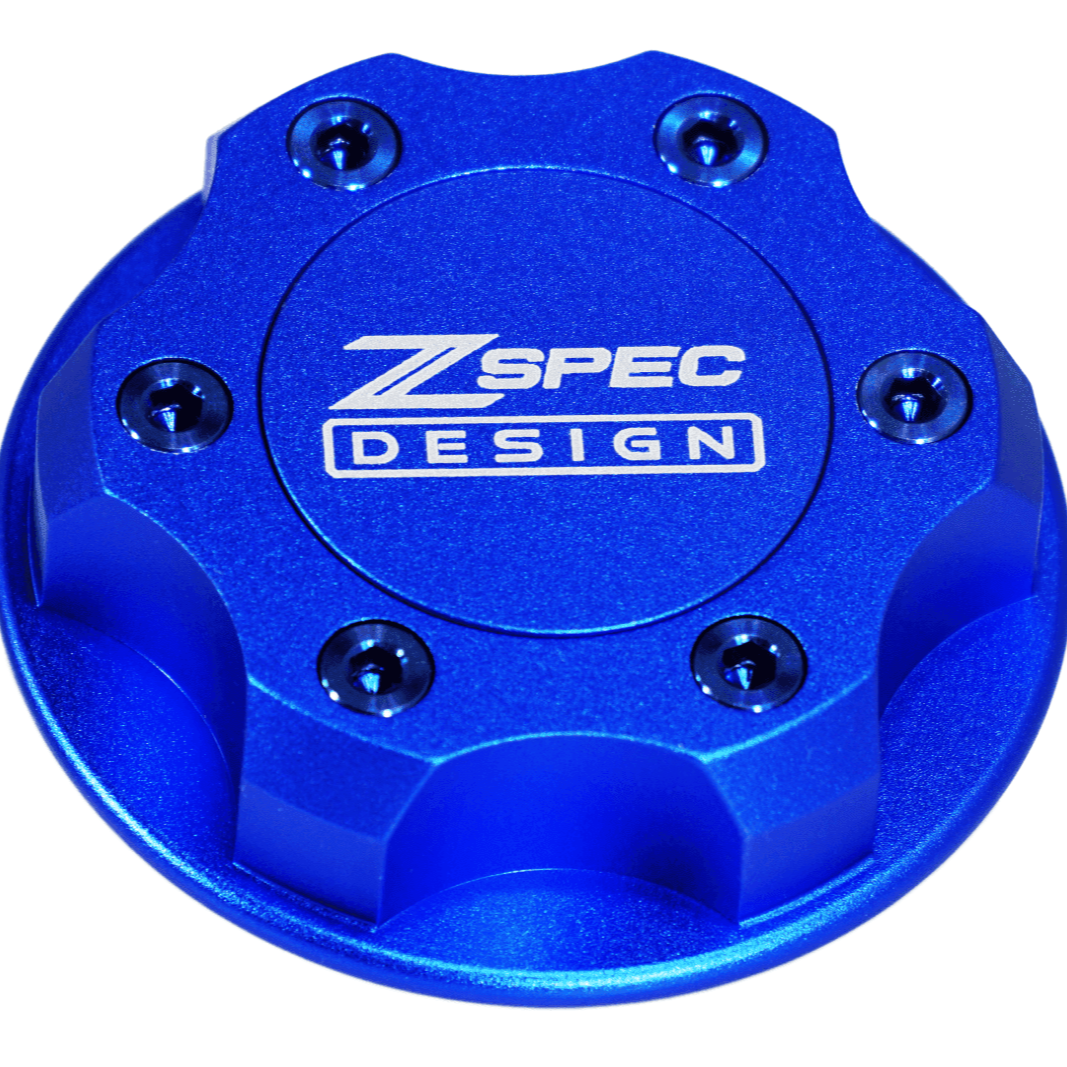 ZSPEC Billet Oil Filler Cap for Nissan/Infiniti/Datsun, Blue Cap w/ Titanium Accents
