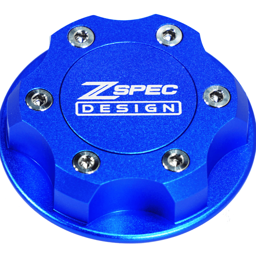 ZSPEC Billet Oil Filler Cap for Nissan/Infiniti/Datsun, Blue Cap w/ Titanium Accents