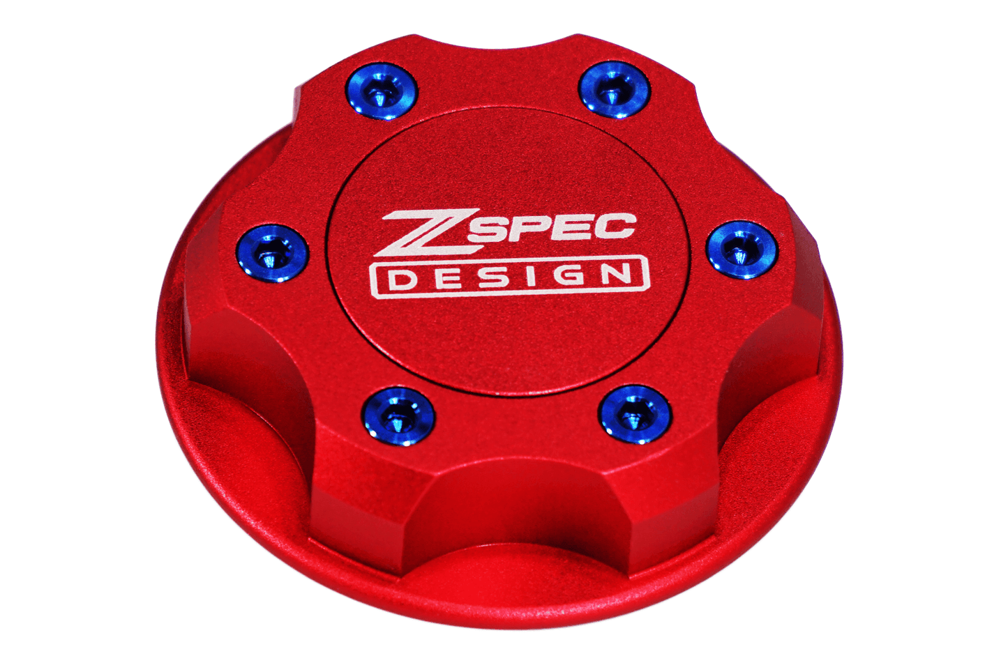 ZSPEC Billet Oil Filler Cap for Nissan/Infiniti/Datsun, Red Cap w/ Titanium Accents