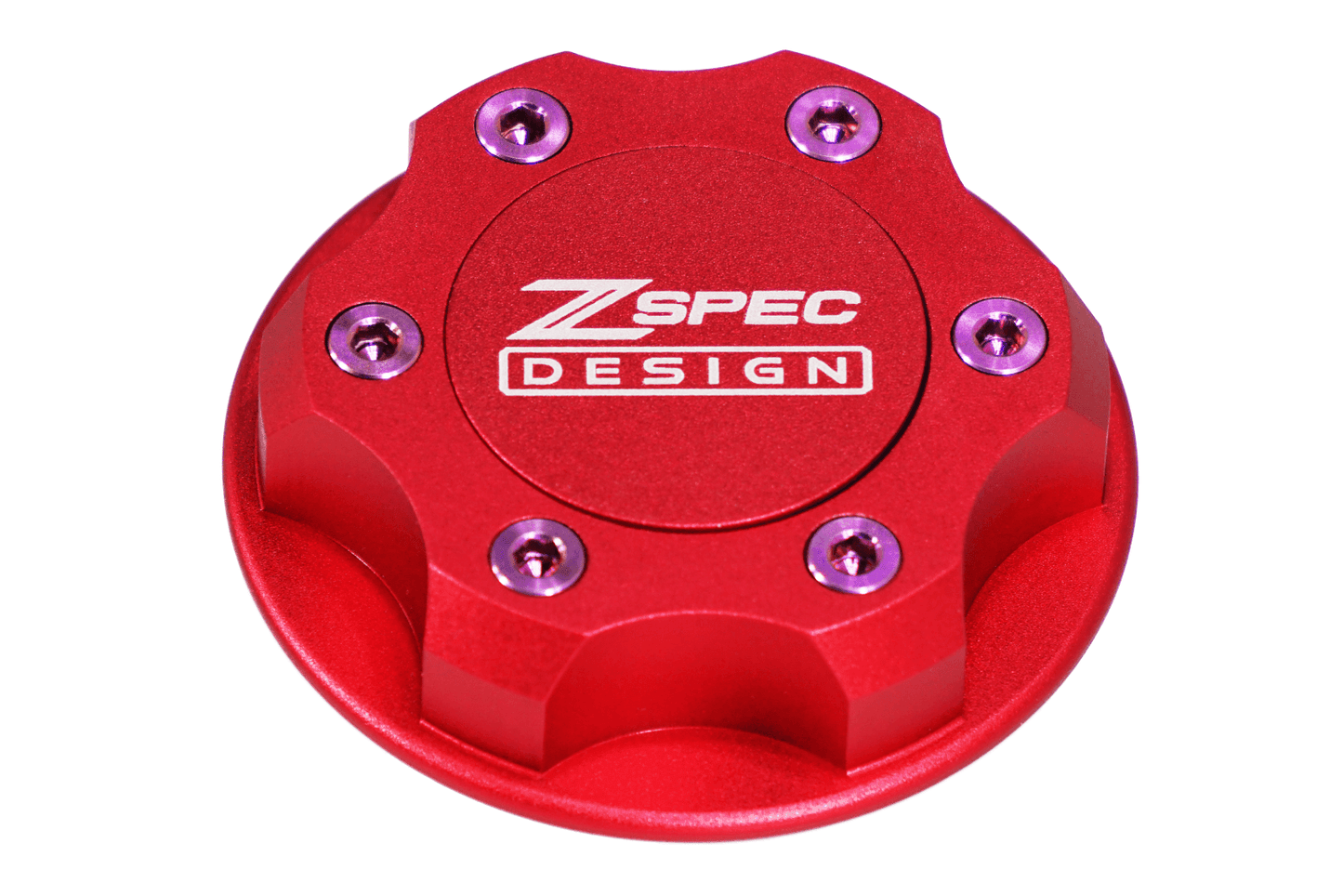ZSPEC Billet Oil Filler Cap for Nissan/Infiniti/Datsun, Red Cap w/ Titanium Accents