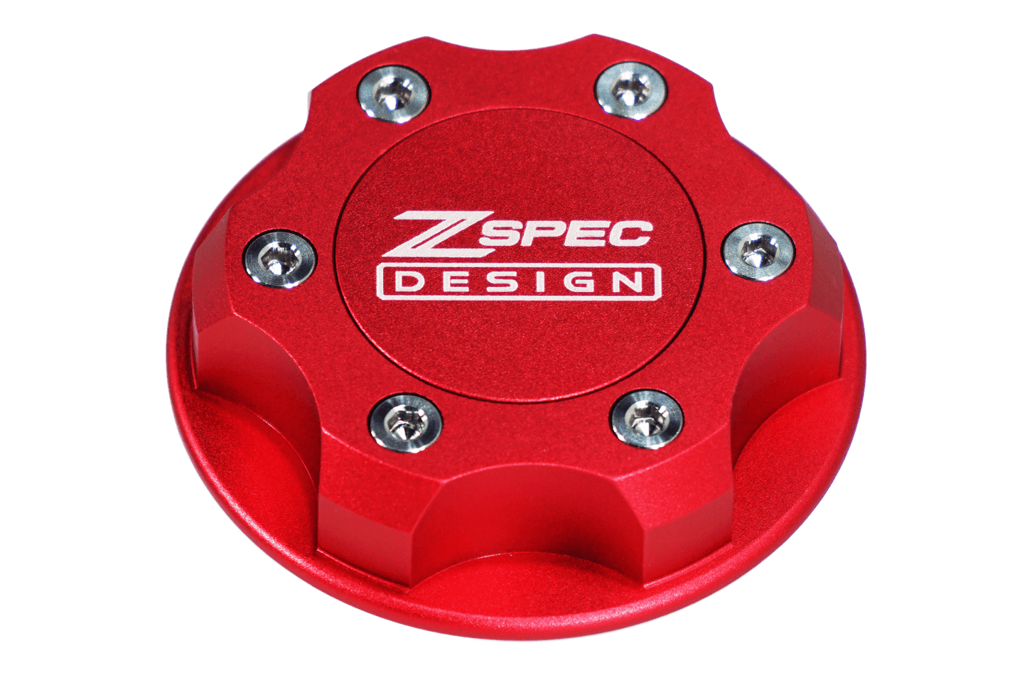 ZSPEC Billet Oil Filler Cap for Nissan/Infiniti/Datsun, Red Cap w/ Titanium Accents