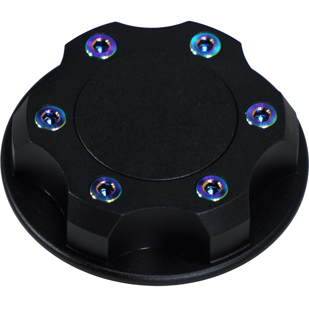 ZSPEC Billet Oil Filler Cap for Nissan/Infiniti/Datsun, Black Cap w/ Titanium Accent