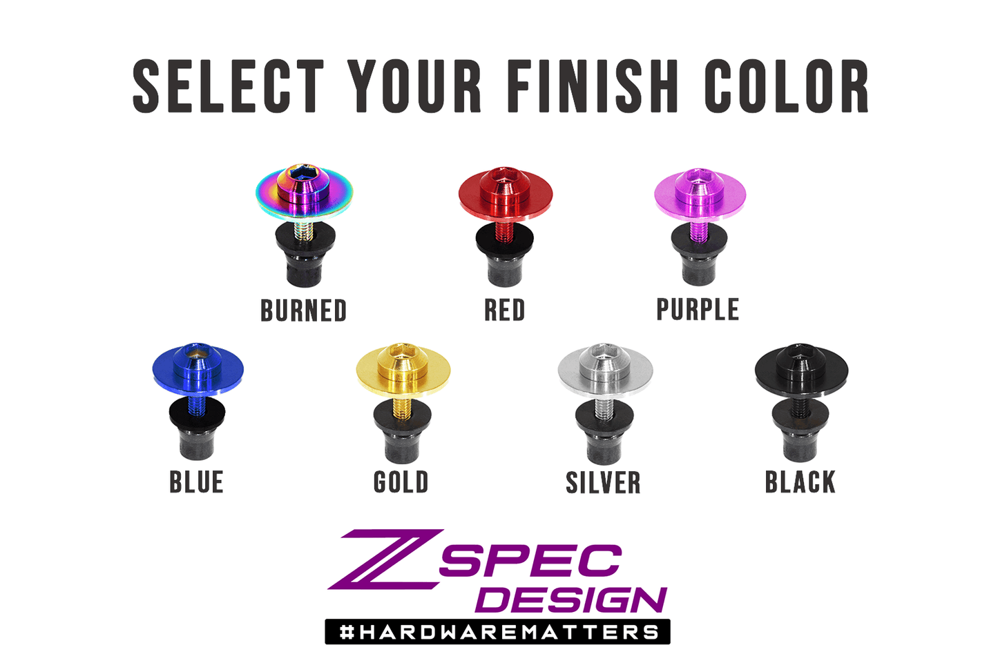 ZSPEC Plastic-Clips Replacements for Z1 Motorsports '23+ Nissan Z RZ34 Radiator Guide, Titanium