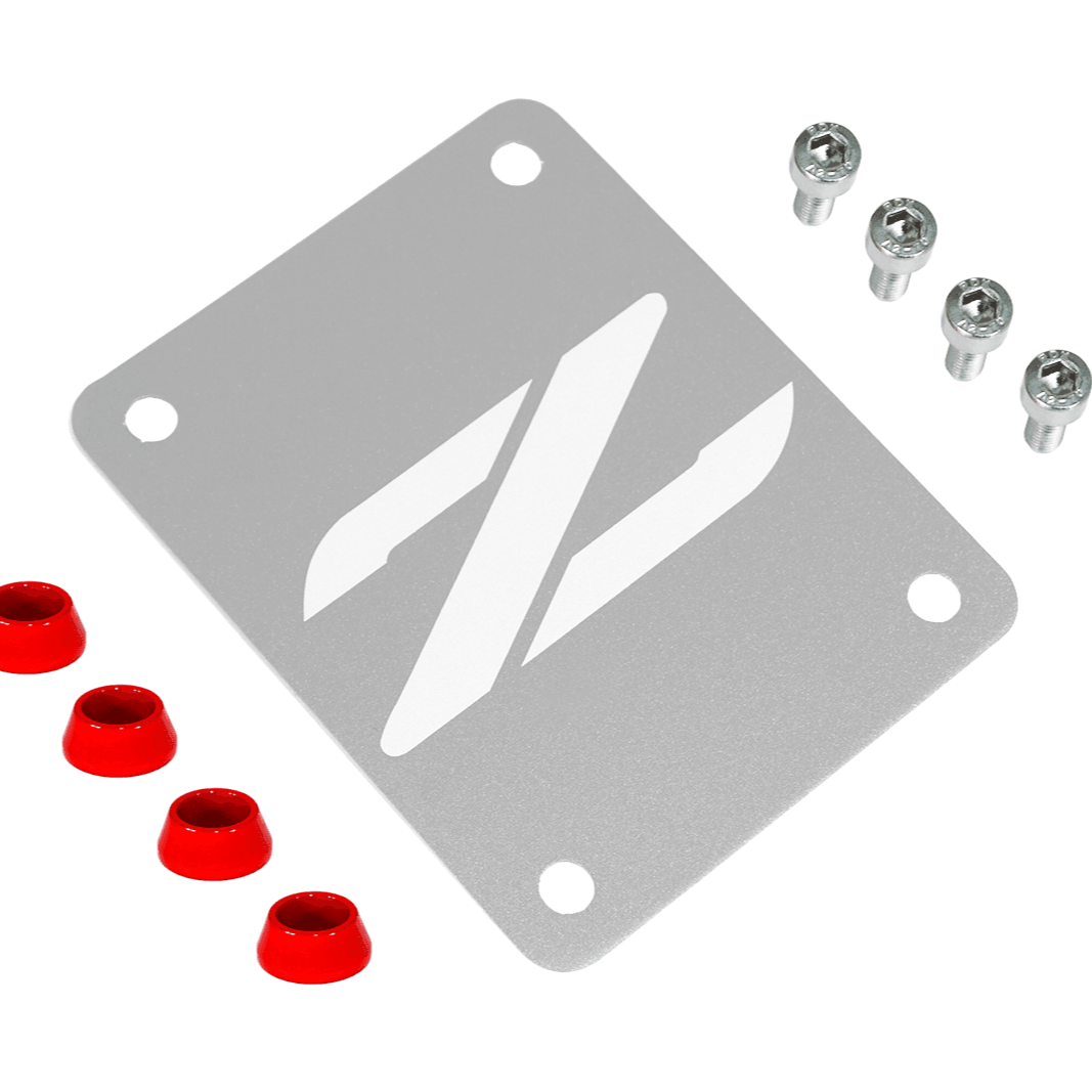 ZSPEC Silver PTU Holes Cover Plate for Z32 300zx, Billet