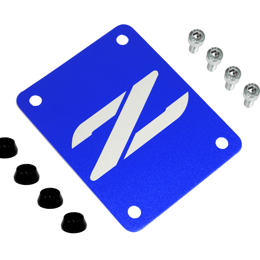 ZSPEC Blue PTU Holes Cover Plate for Z32 300zx, Billet