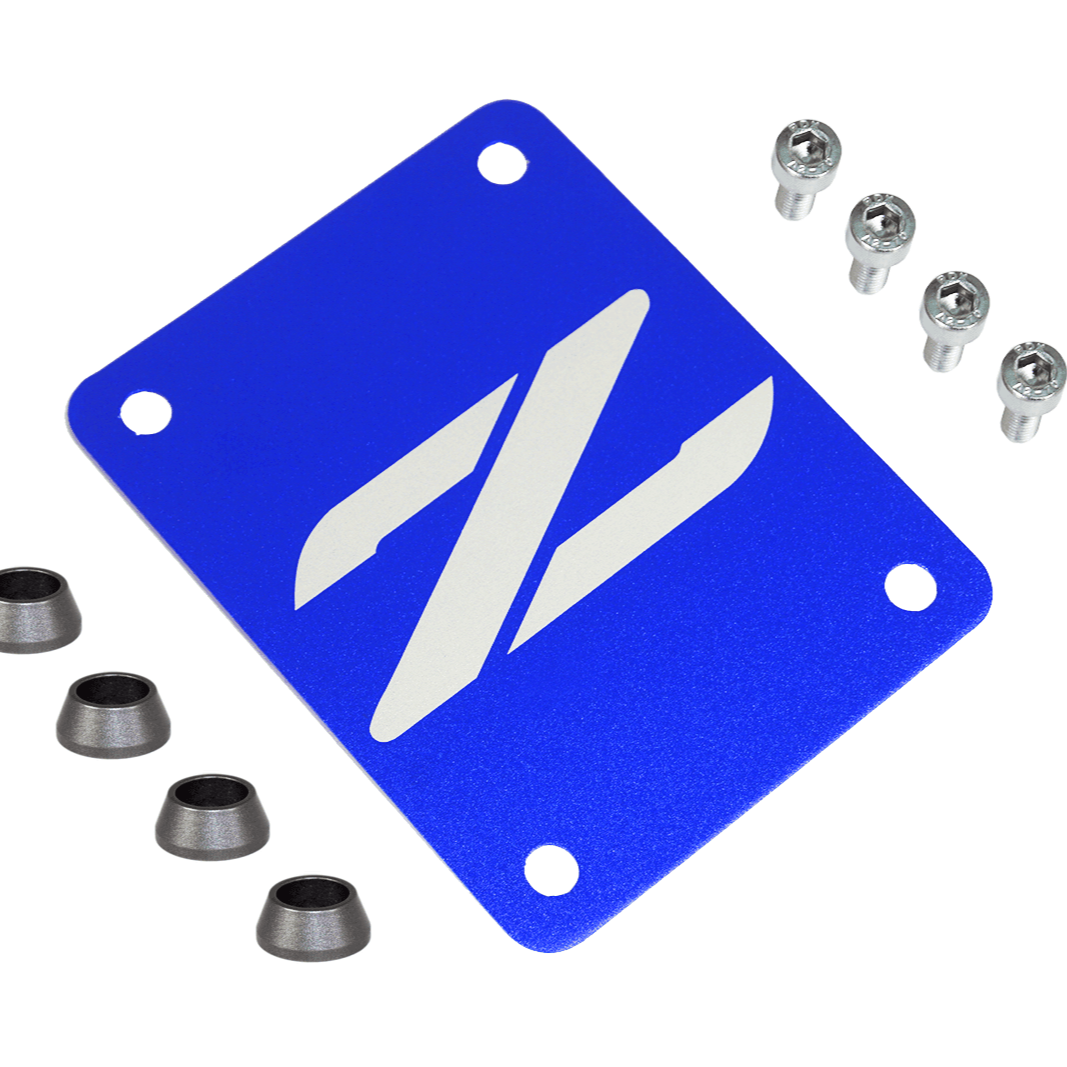 ZSPEC Blue PTU Holes Cover Plate for Z32 300zx, Billet