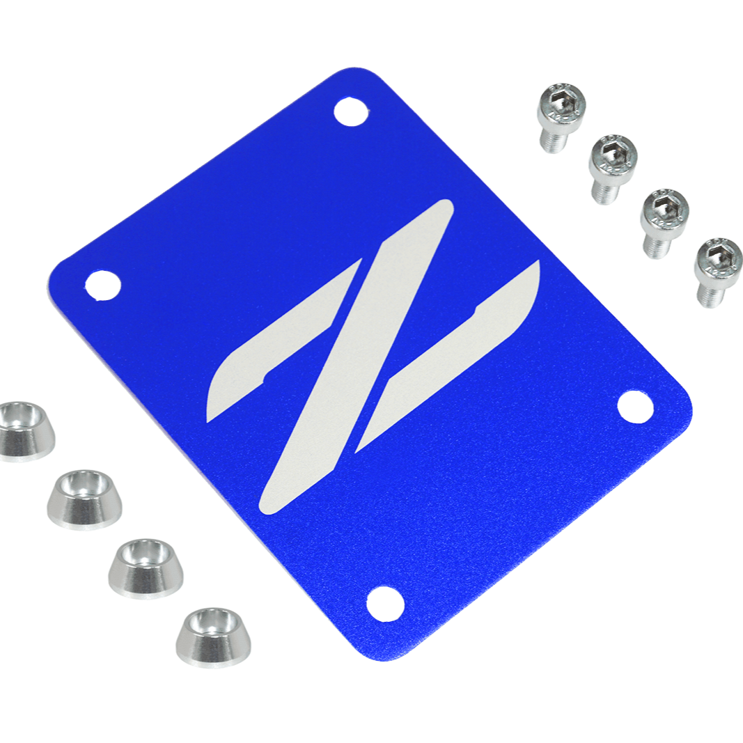 ZSPEC Blue PTU Holes Cover Plate for Z32 300zx, Billet