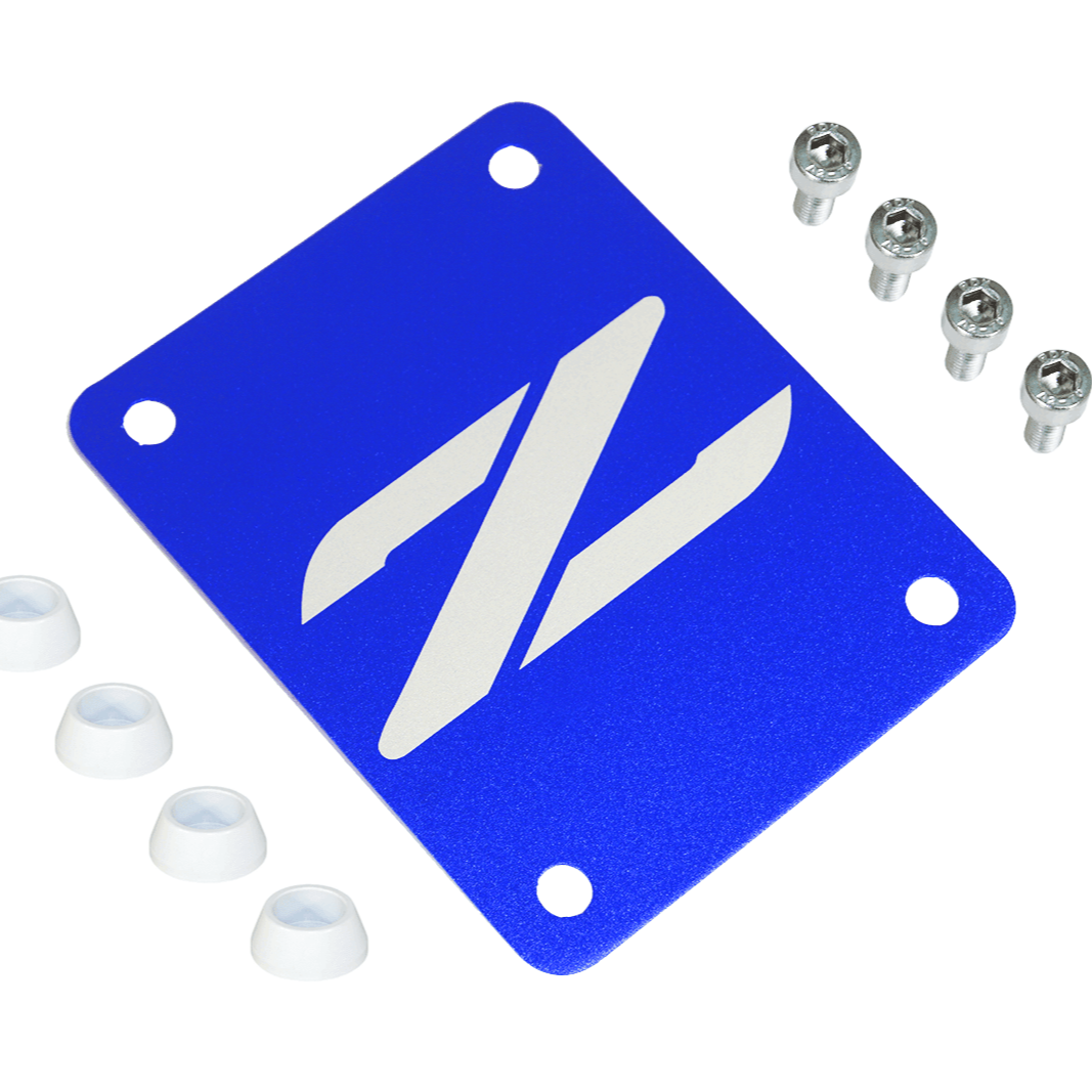 ZSPEC Blue PTU Holes Cover Plate for Z32 300zx, Billet