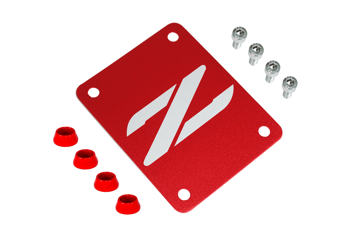 ZSPEC Red PTU Holes Cover Plate for Z32 300zx, Billet