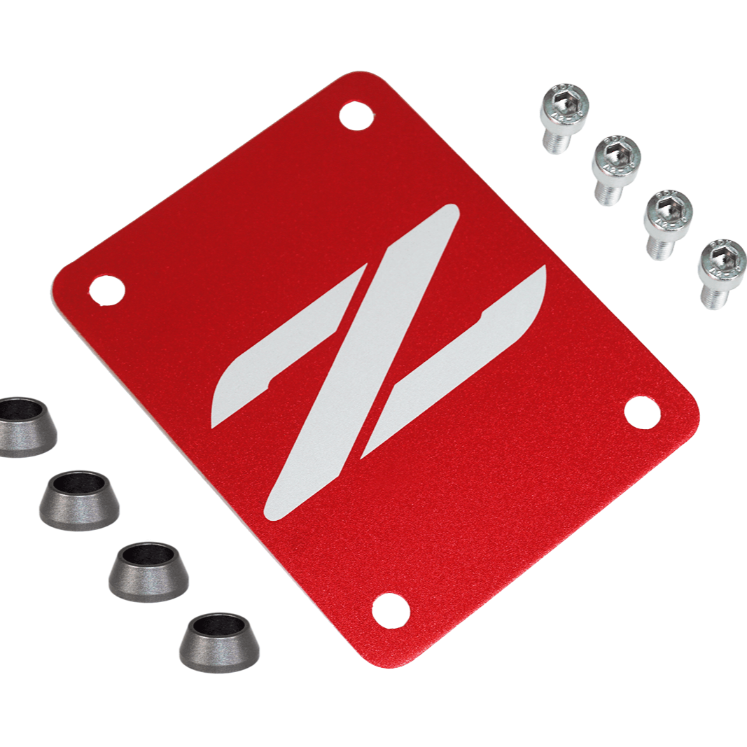 ZSPEC Red PTU Holes Cover Plate for Z32 300zx, Billet