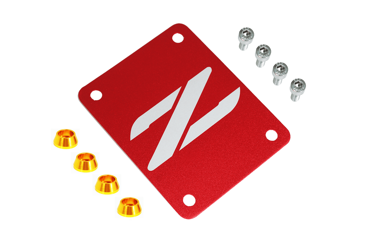 ZSPEC Red PTU Holes Cover Plate for Z32 300zx, Billet
