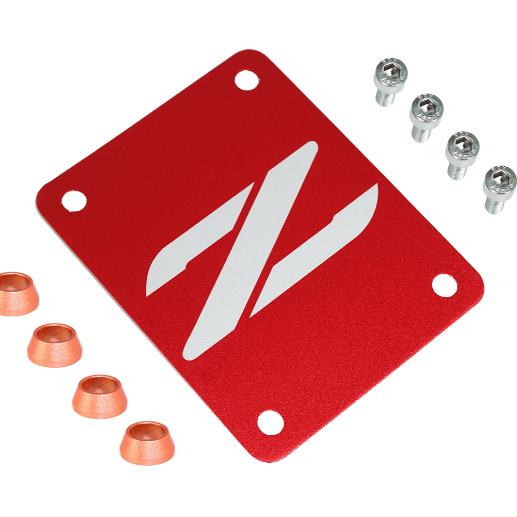 ZSPEC Red PTU Holes Cover Plate for Z32 300zx, Billet