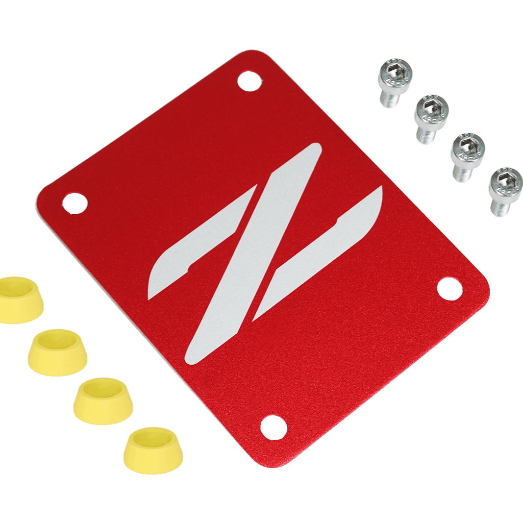 ZSPEC Red PTU Holes Cover Plate for Z32 300zx, Billet