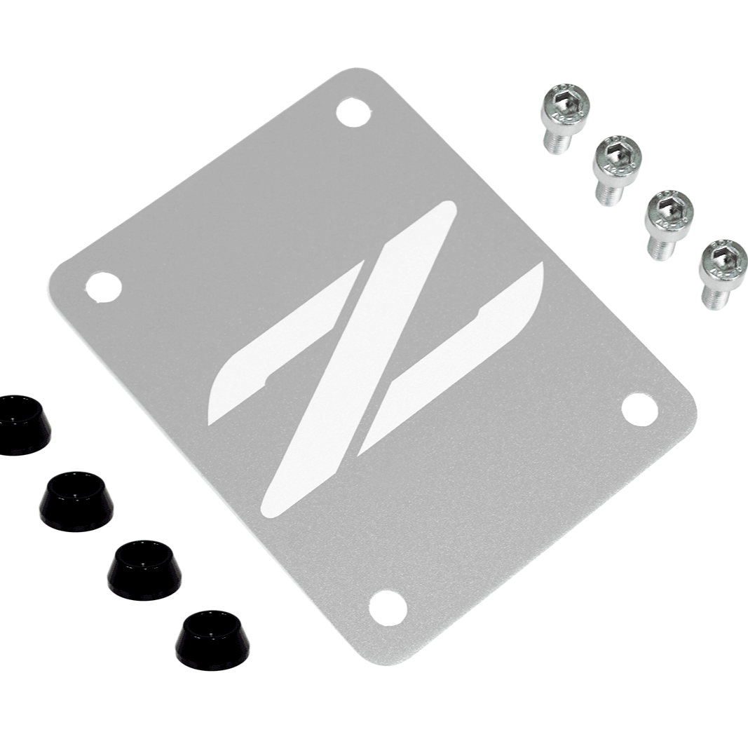 ZSPEC Silver PTU Holes Cover Plate for Z32 300zx, Billet