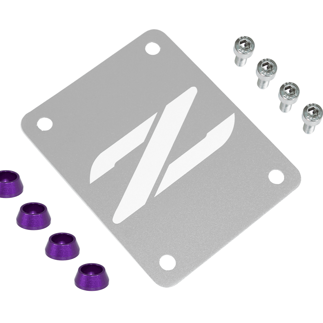 ZSPEC Silver PTU Holes Cover Plate for Z32 300zx, Billet