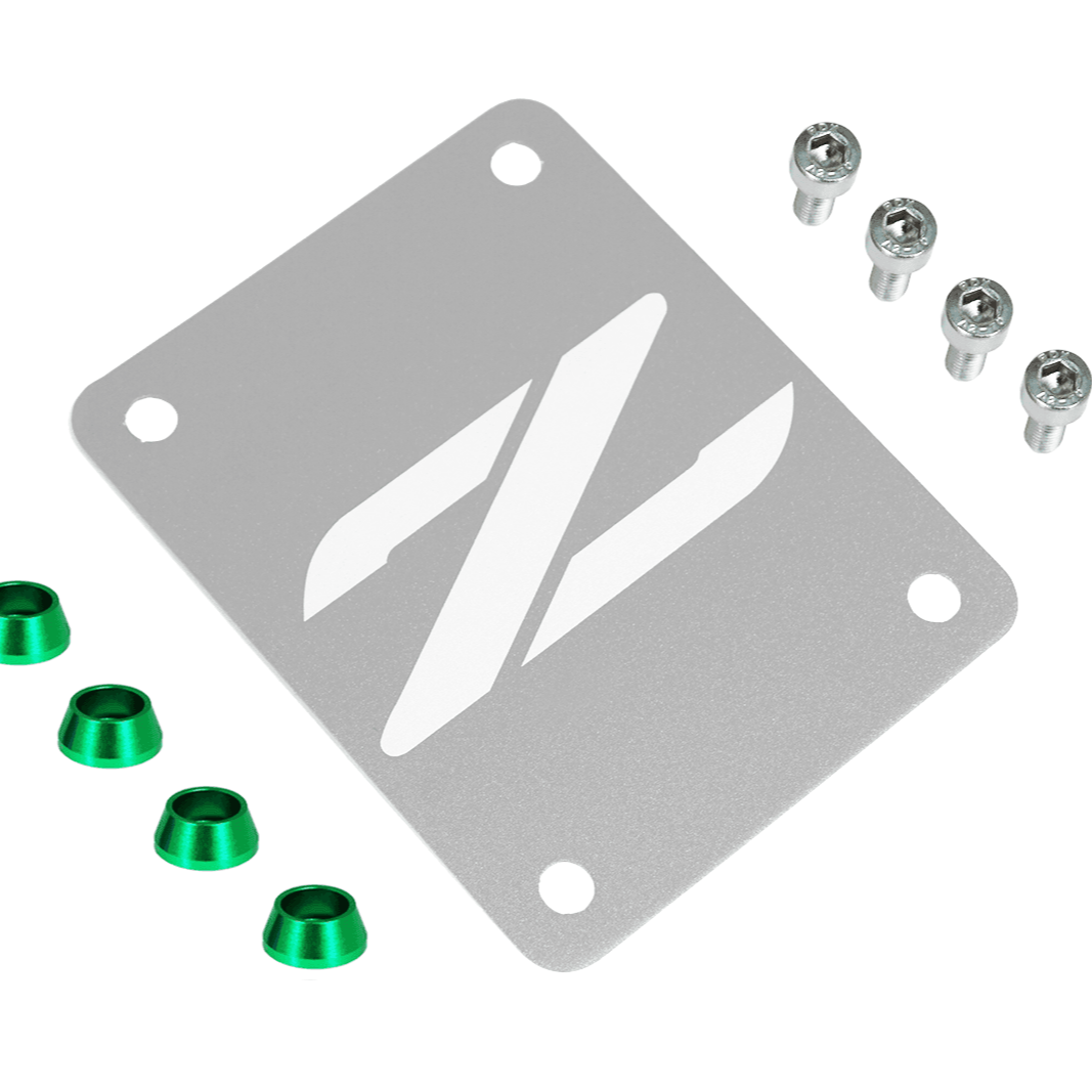 ZSPEC Silver PTU Holes Cover Plate for Z32 300zx, Billet
