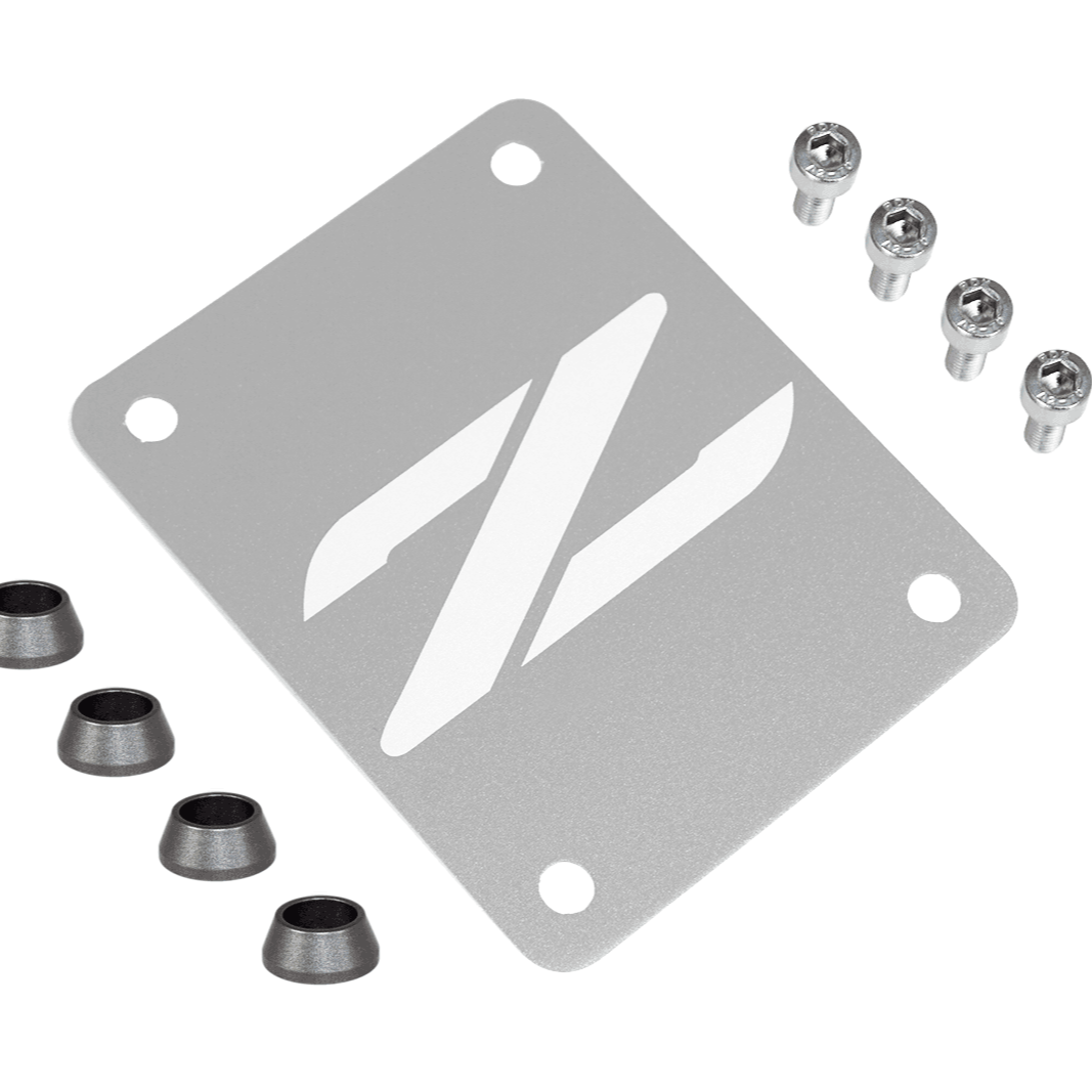 ZSPEC Silver PTU Holes Cover Plate for Z32 300zx, Billet