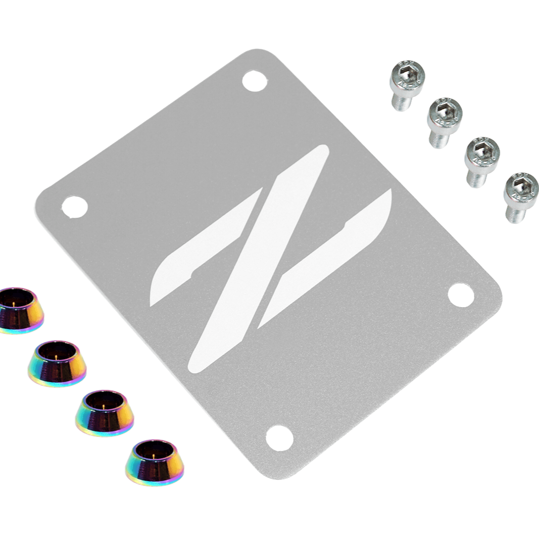 ZSPEC Silver PTU Holes Cover Plate for Z32 300zx, Billet