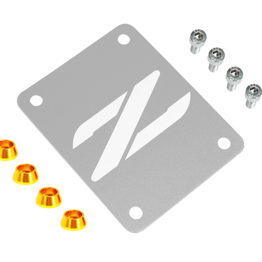 ZSPEC Silver PTU Holes Cover Plate for Z32 300zx, Billet