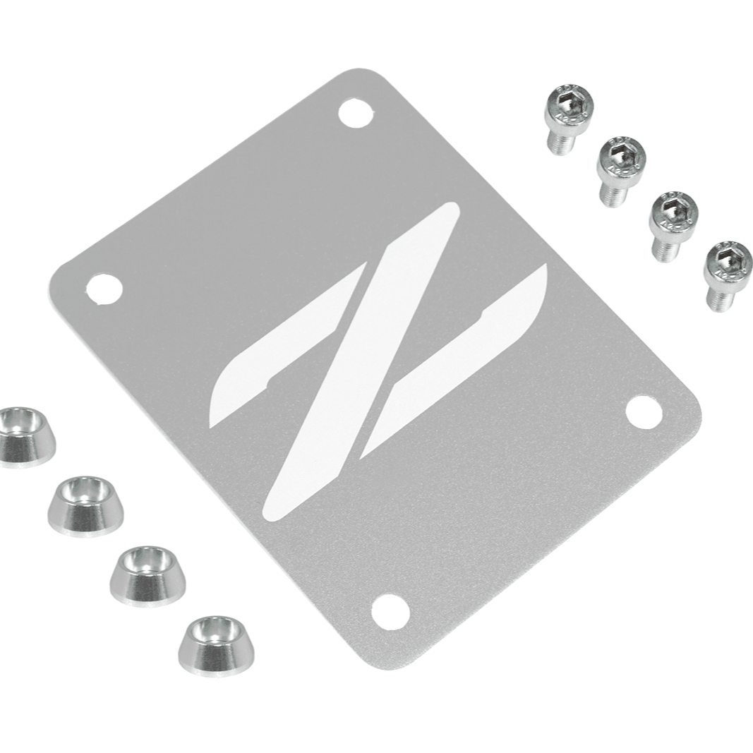 ZSPEC Silver PTU Holes Cover Plate for Z32 300zx, Billet