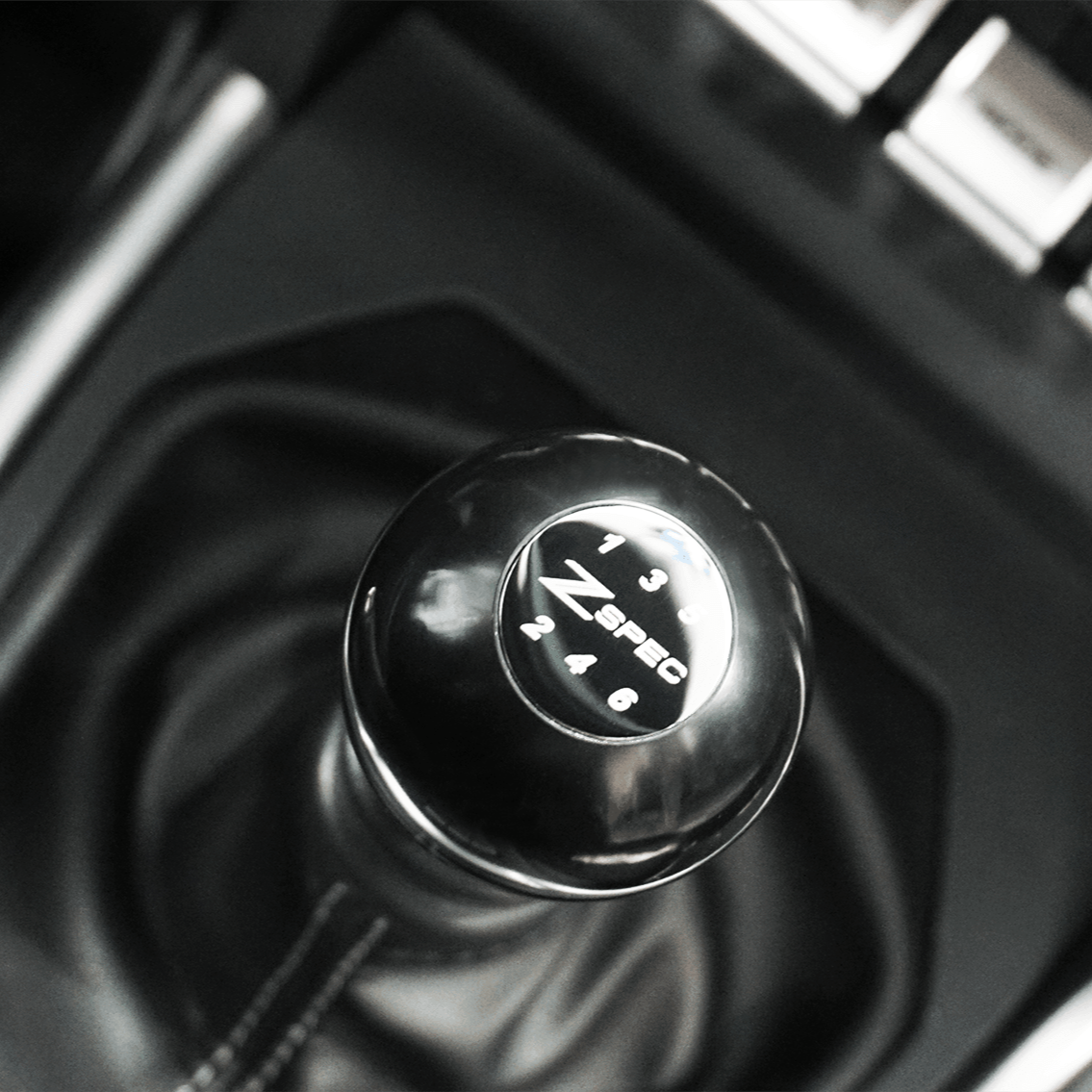 ZSPEC Shift Knob, M8-1.25, Delrin & Stainless, 5-Speed Shift Pattern Coin