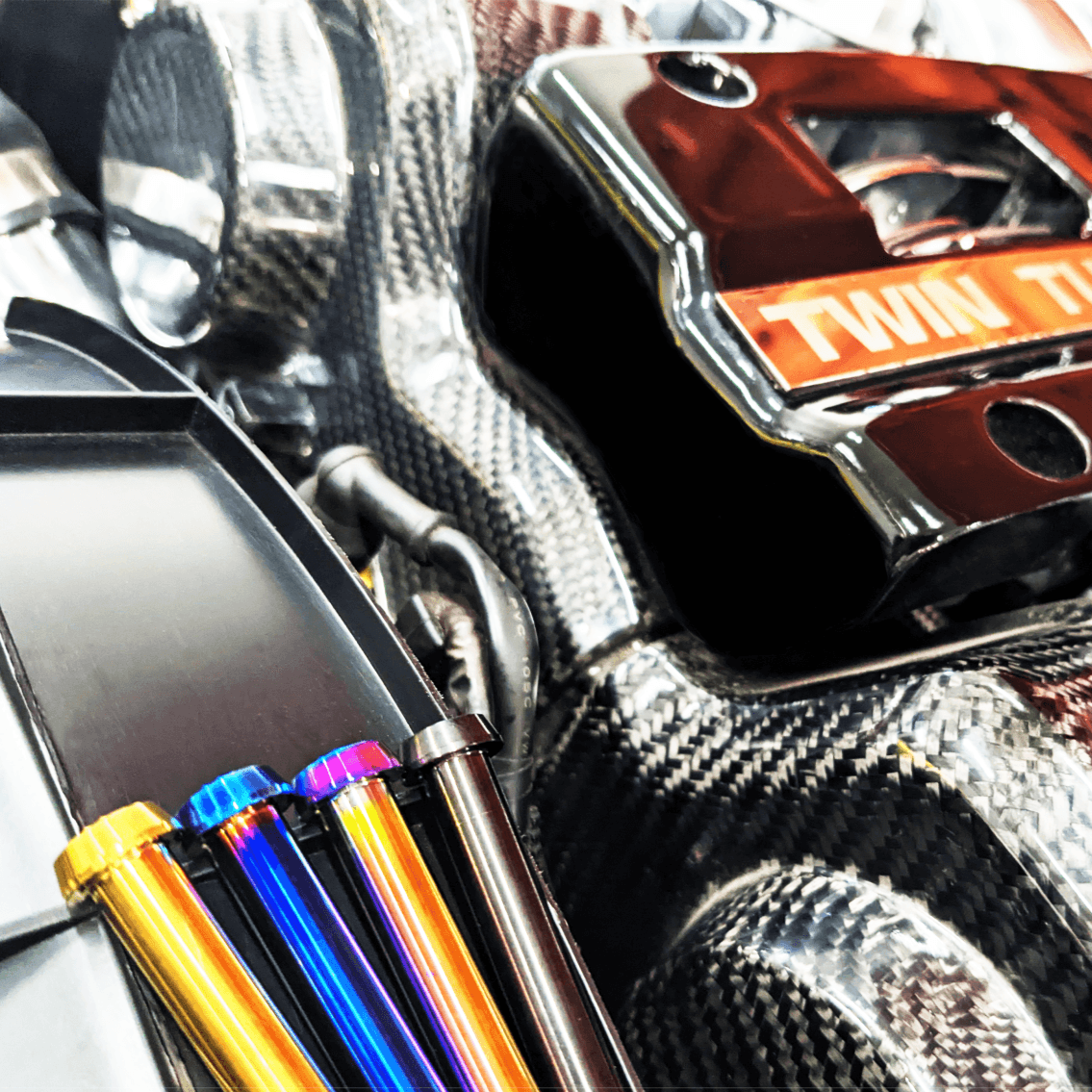 ZSPEC "Stage 2" Dress Up Bolts® Kit for Nissan 300zx Z32, Titanium & Billet