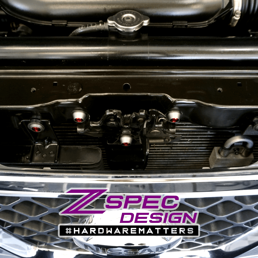 ZSPEC "Stage 2" Dress Up Bolts® Fastener Kit for '05-21 Nissan Frontier D40, Titanium & Billet