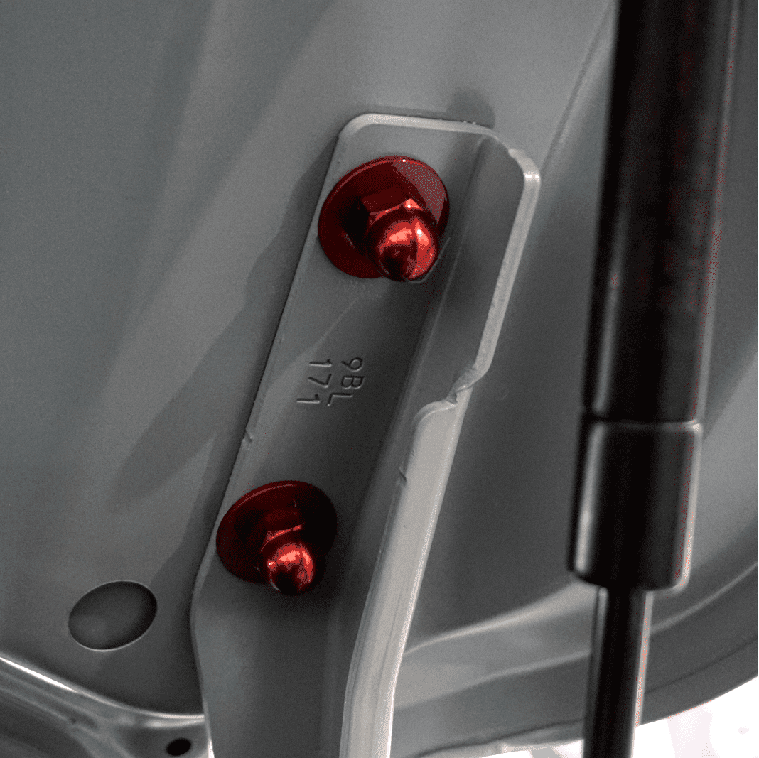 ZSPEC Hood Latch & Hinges Fasteners for '22+ Nissan Frontier D41, Titanium & Billet