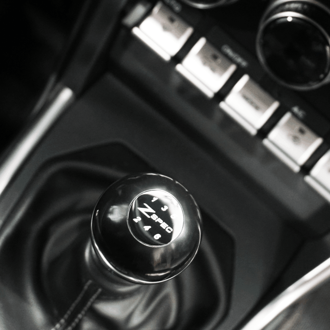 ZSPEC Shift Knob, M12-1.25, Delrin & Stainless, 6-Speed Shift Pattern Coin