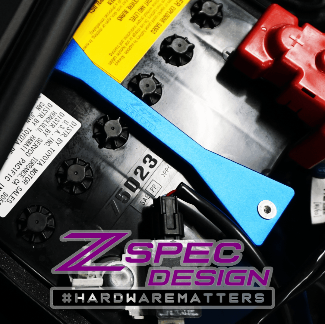 ZSPEC Battery Hold Down/Bracket, Billet Bracket w/ Stainless Hardware