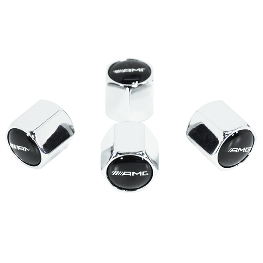 Chrome Valve Stem Tire Caps, Style: AMG