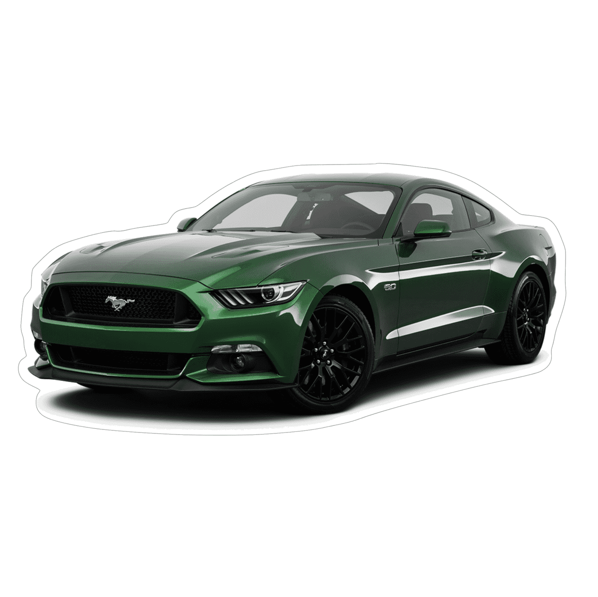 Ford Mustang S197 Sports Car Vinyl Decal / Sticker, Green