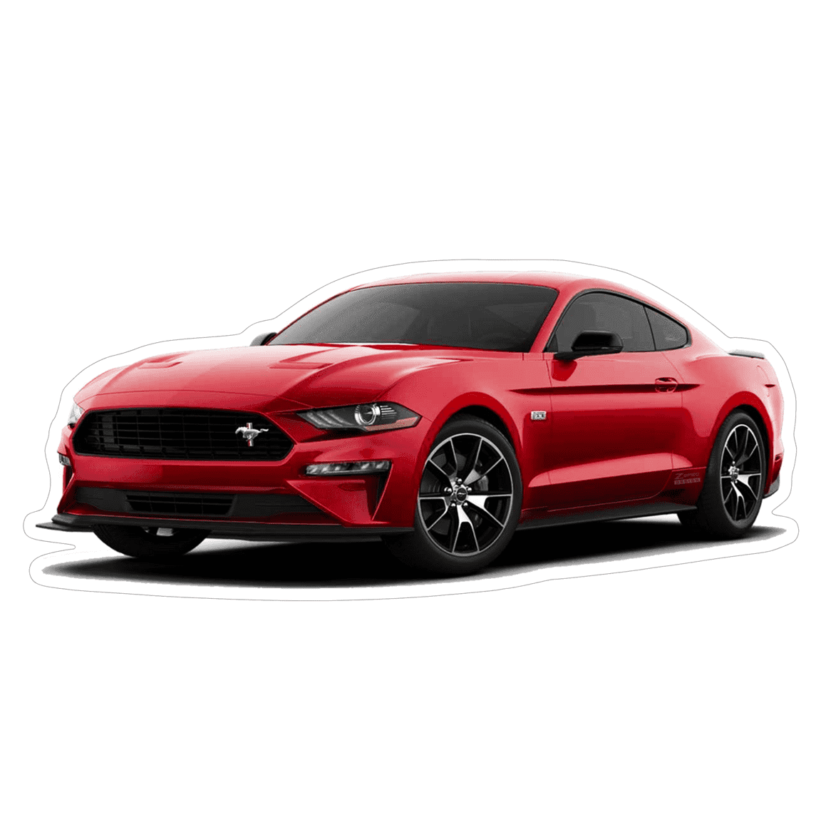 Ford Mustang S550 Sports Car Vinyl Decal / Sticker, Red
