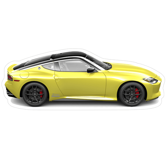 Nissan Z RZ34 Sports Car Vinyl Decal / Sticker, Yellow