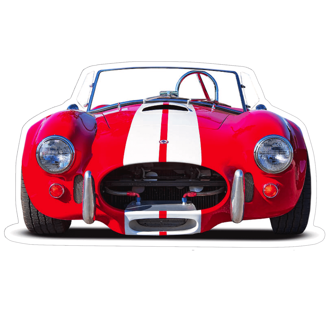 Ford Shelby Cobra Sports Car Vinyl Decal / Sticker, Red