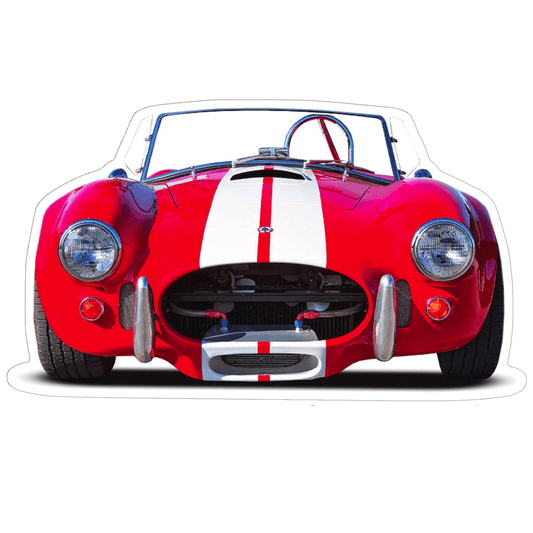 Ford Shelby Cobra Sports Car Vinyl Decal / Sticker, Red