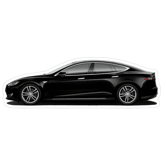 Tesla Model S Electric EV Sedan Vinyl Decal / Sticker