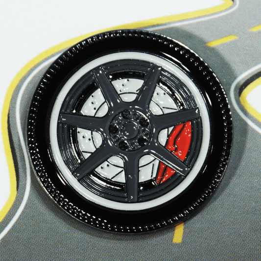 ZSPEC Wheel Pin - 7-Spoke Design - great for Lapels, Hats, Backpacks