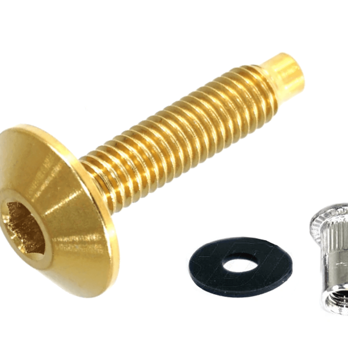 ZSPEC Low-Profile Body Kit Fastener, M5x20mm, Titanium w/ Rivet Nut, Sold per Each