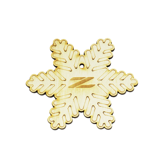 ZSPEC Laser-Engraved Wood Ornament, Nissan Z32/300zx Snowflake-Style, 3.75"